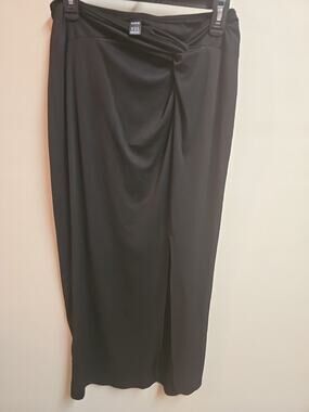 Black Maxi Skirt With‎ Front Slit Size XL